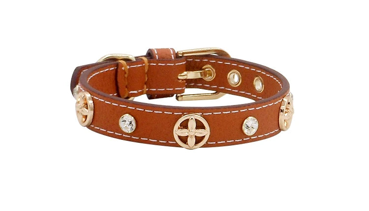 Pitbull Dog Collar Personalized Designer Leather Pet Collar Rivets Bulldog Collor Soft Leather High Quality