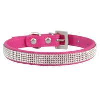 Crystal Glitter Rhinestones Pet Collar Leather Puppy Necklace Collars For Small Medium Large Dogs Cat Chihuahua Pug Accessories