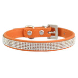 Crystal Glitter Rhinestones Pet Collar Leather Puppy Necklace Collars For Small Medium Large Dogs Cat Chihuahua Pug Accessories