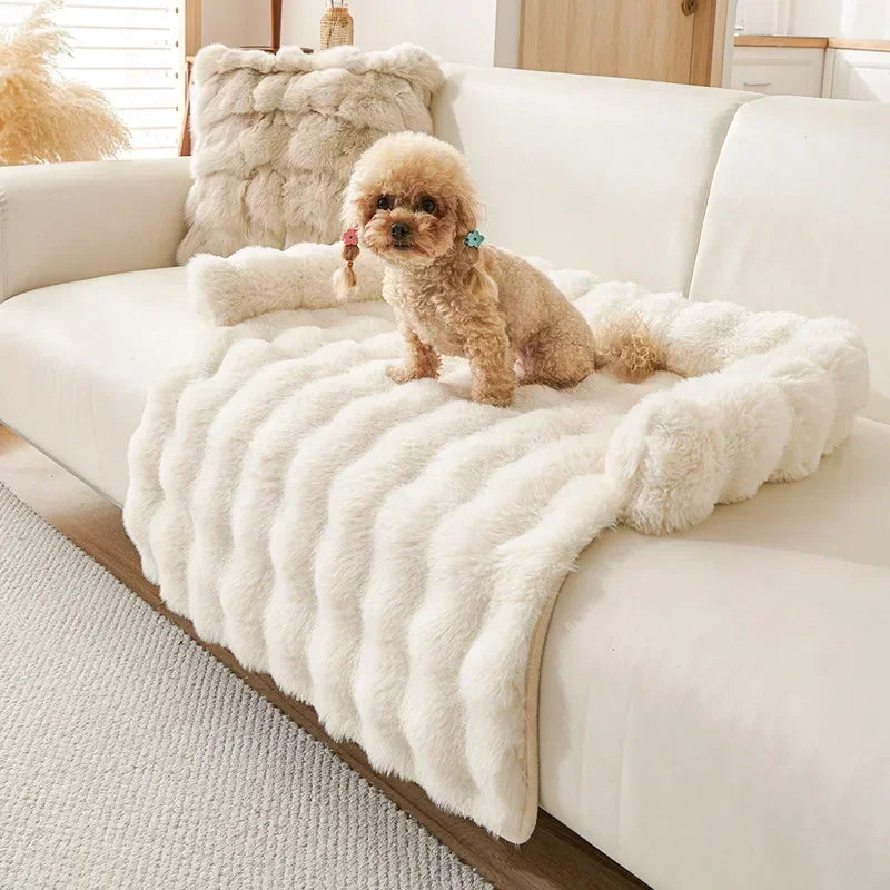 PawLuxe Plush Dog Sofa Cover