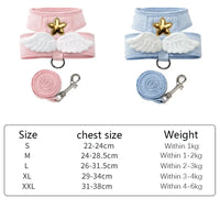 Pet Angel Wing Vest Harness with Leash Kawaii Personalized for Cat Dog Harness Necklace Accessories Cat Harness Leash 4 Season