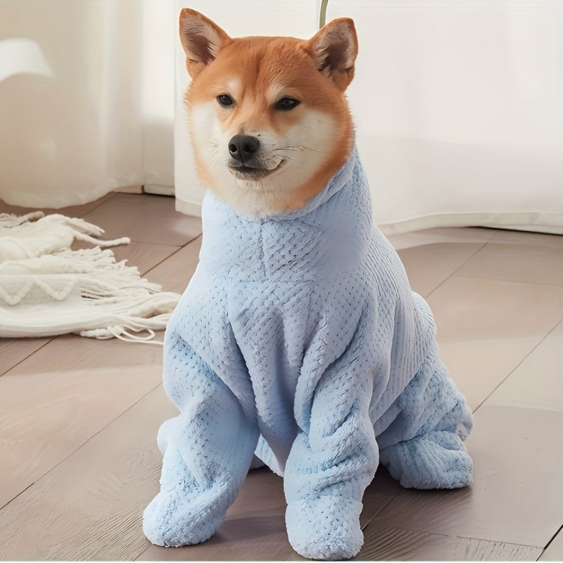 Full-Body Plush Dog Bathrobe Towel